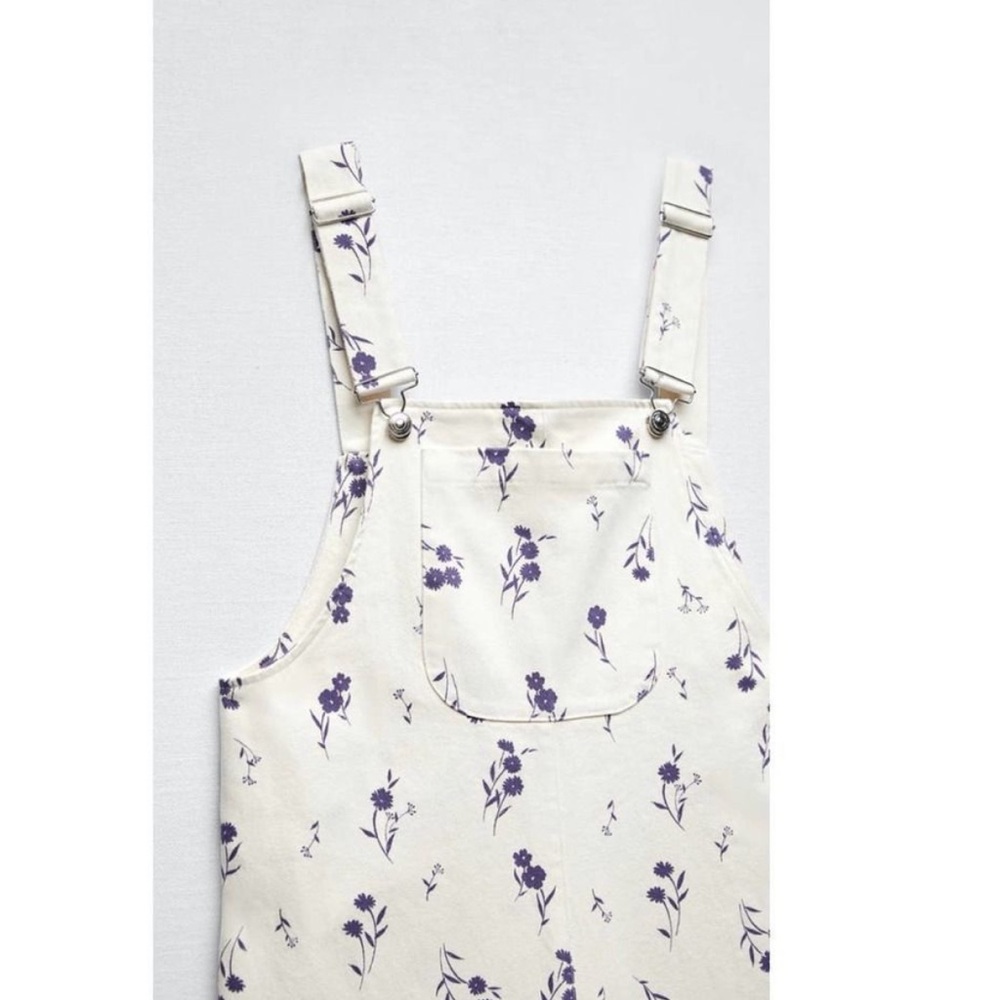 Last! Zara Jumpsuit Overalls Floral Cotton